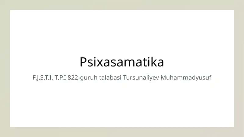 Psixosomatika 1