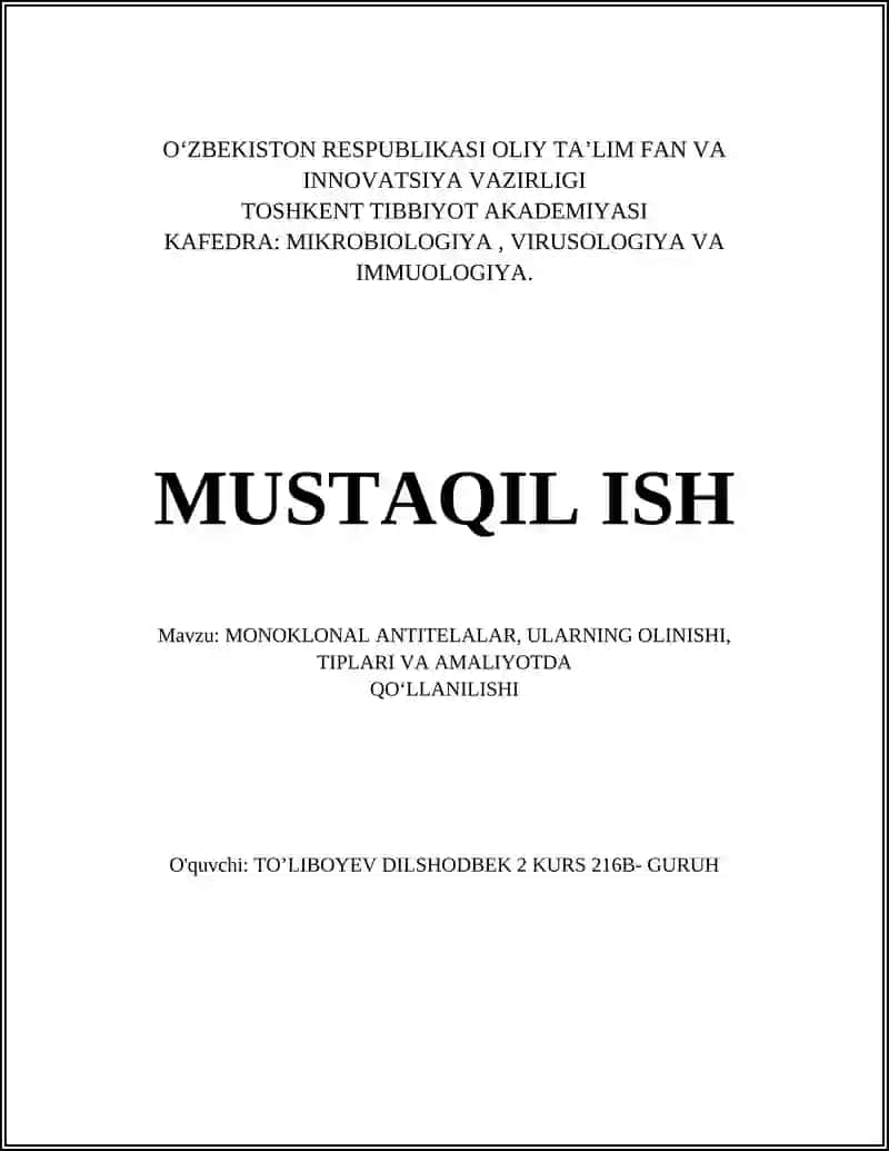 Monoklonal antitelalar