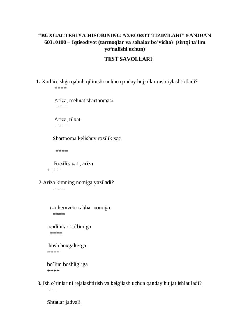 BUXGALTERIYA HISOBINING AXBOROT TIZIMLARI 1