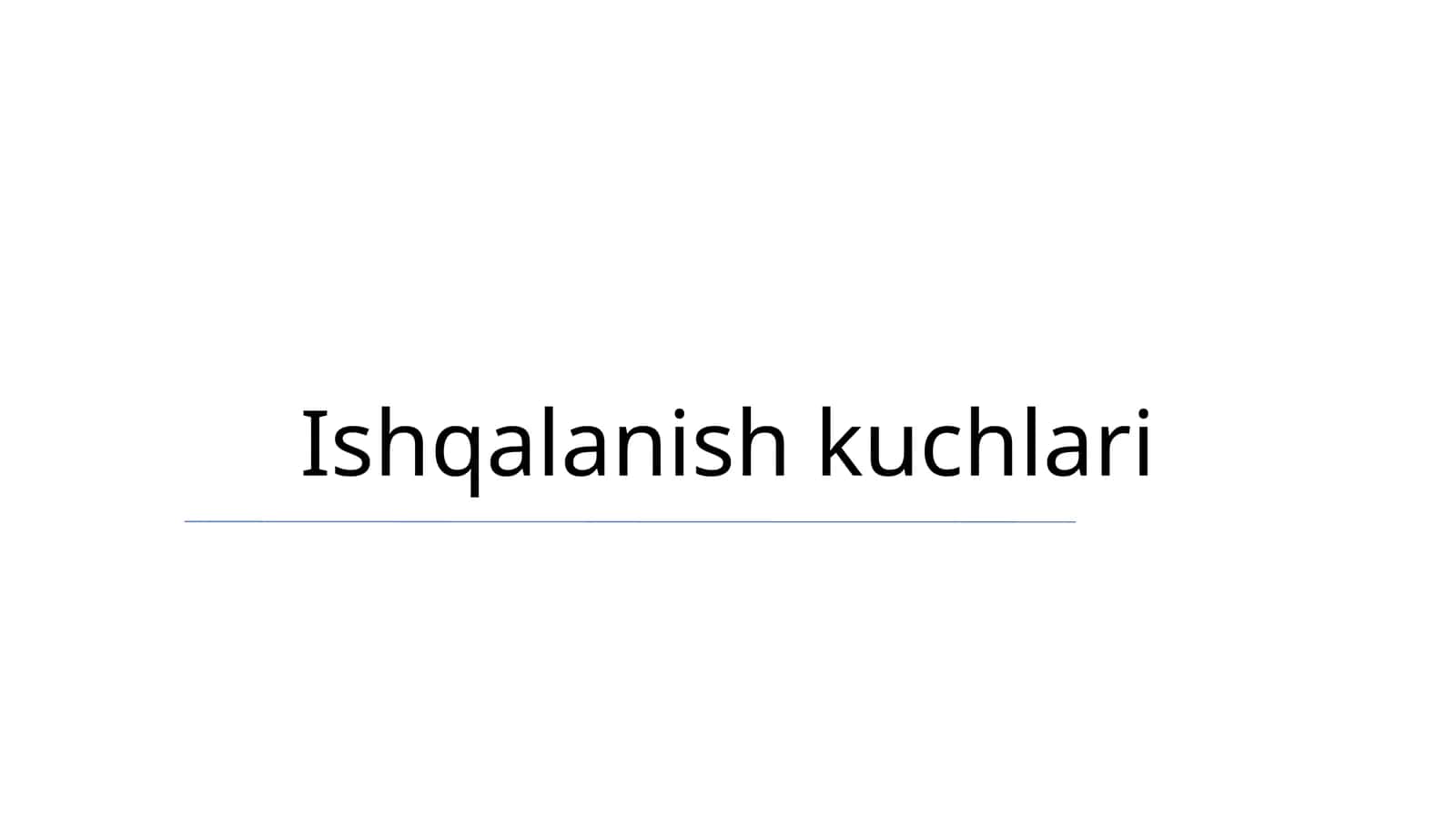 Ishqalanish kuchlari 1