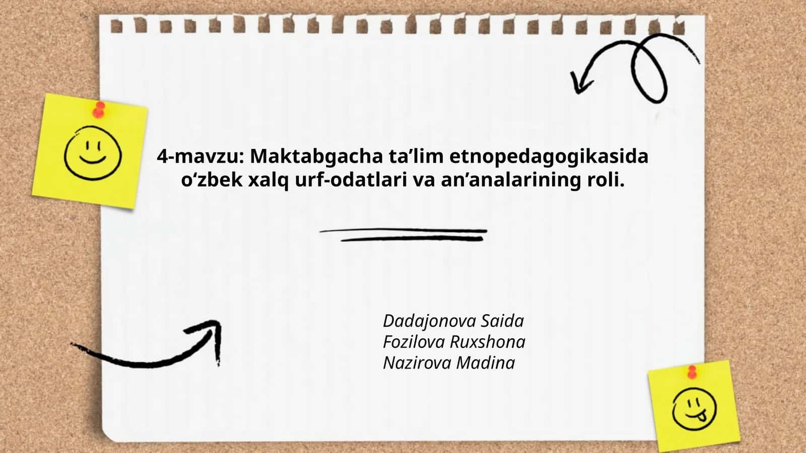 Maktabgacha ta’lim etnopedagogikasida o‘zbek xalq urf-odatlari va an’analarining roli 1