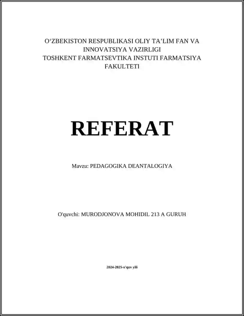 PEDAGOGIKA DEANTALOGIYA