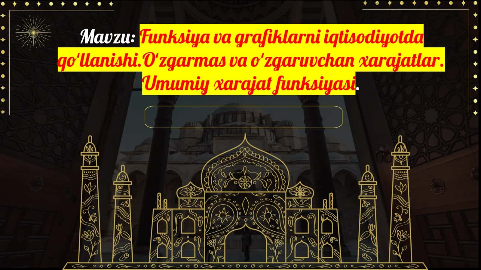 Iqtisodiy funksiyalar va ularning ahamiyati 1