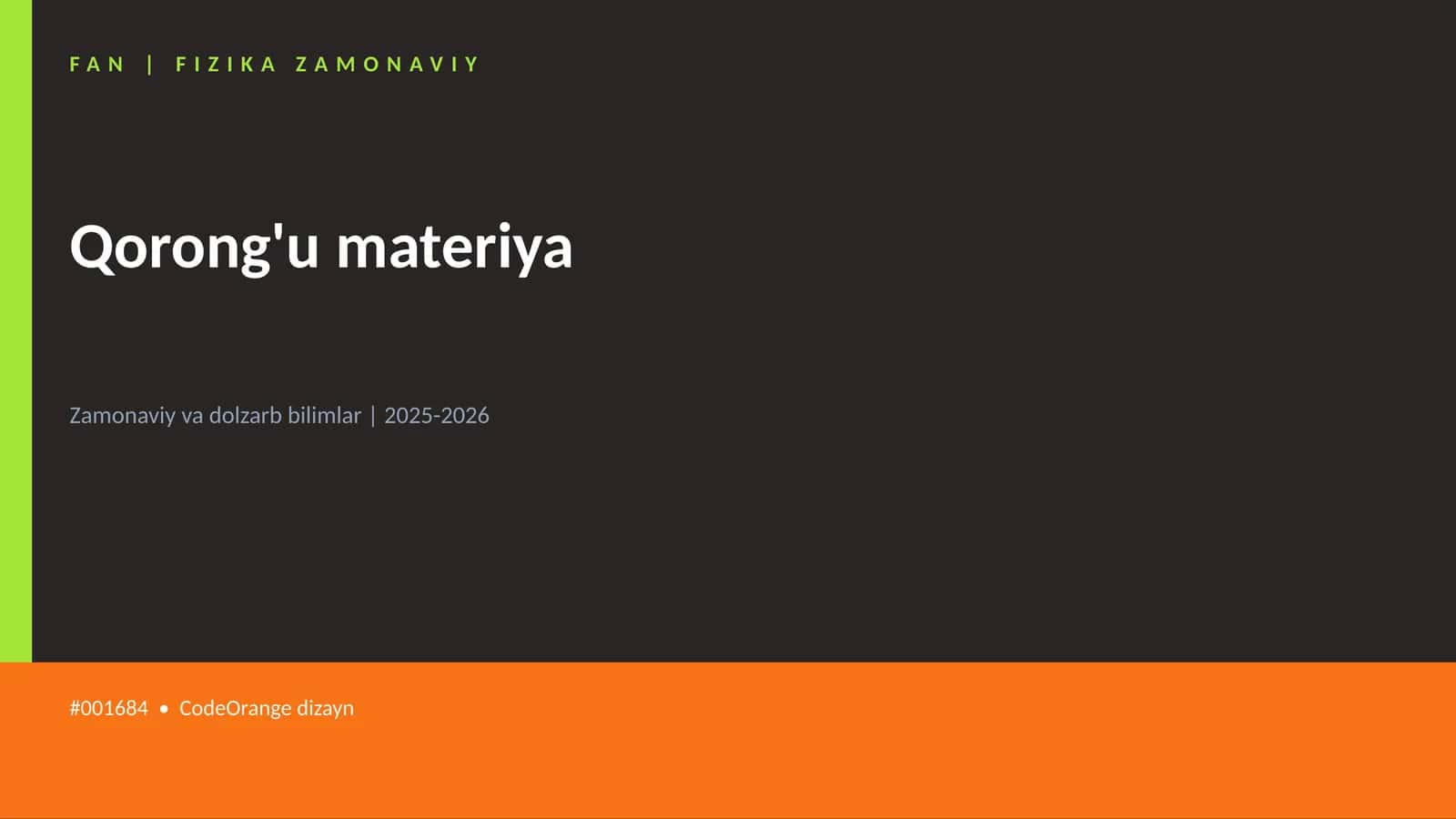 Qorong'u materiya 1