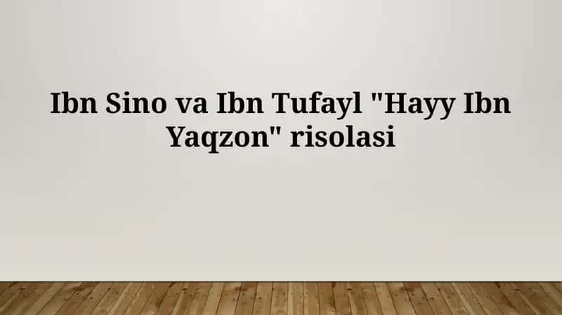 Hayy Ibn Yaqzon 1
