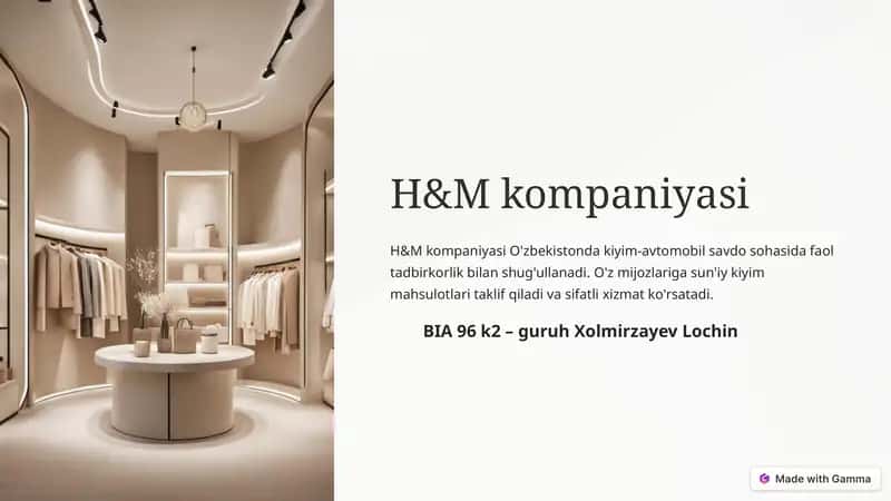 H&M kompaniyasi 1