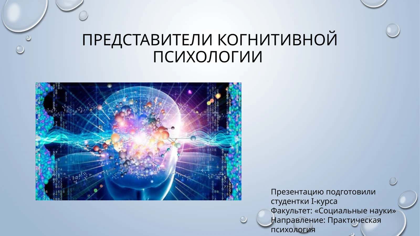 Представители когнитивной психологии 1