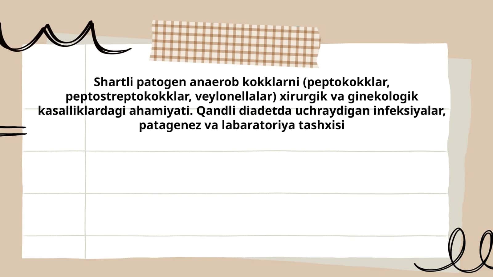 Shartli patogen anaerob kokklarni (peptokokklar, peptostreptokokklar, veylonellalar) xirurgik va ginekologik kasalliklardagi ahamiyati 1