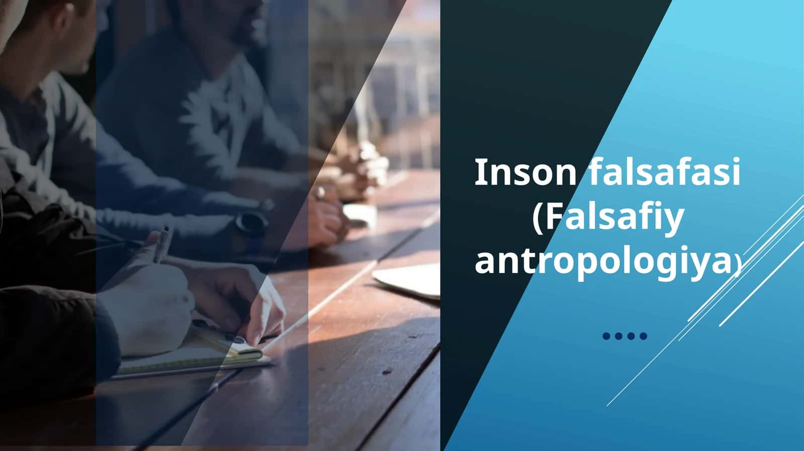 Inson falsafasi (Falsafiyantropologiya) 1