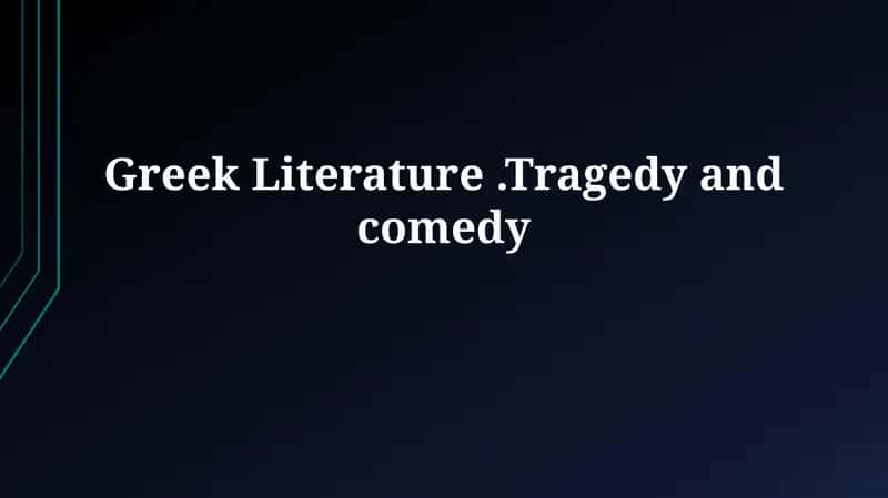 Origins and Evolution of Greek Drama 1