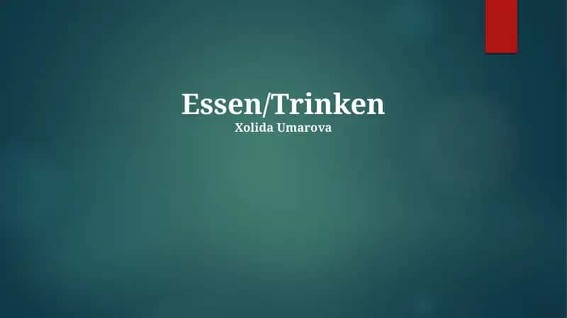 Essen/Trinken 1