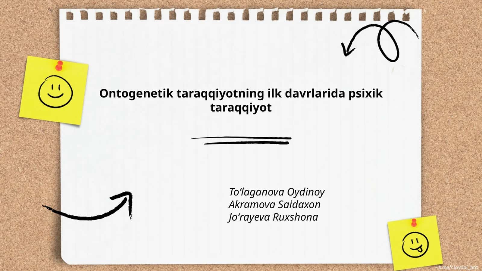 Ontogenetik taraqqiyotning ilk davrlarida psixik taraqqiyot 1