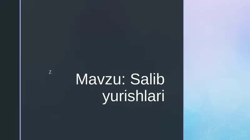 salib yurishlari 1