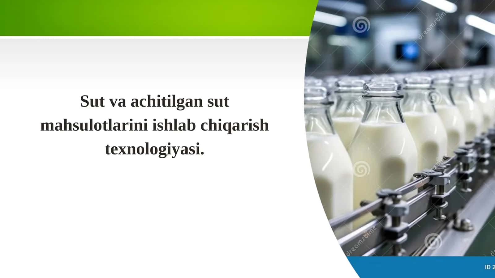 Sut va achitilgan sut mahsulotlarini ishlab chiqarish texnologiyasi 1