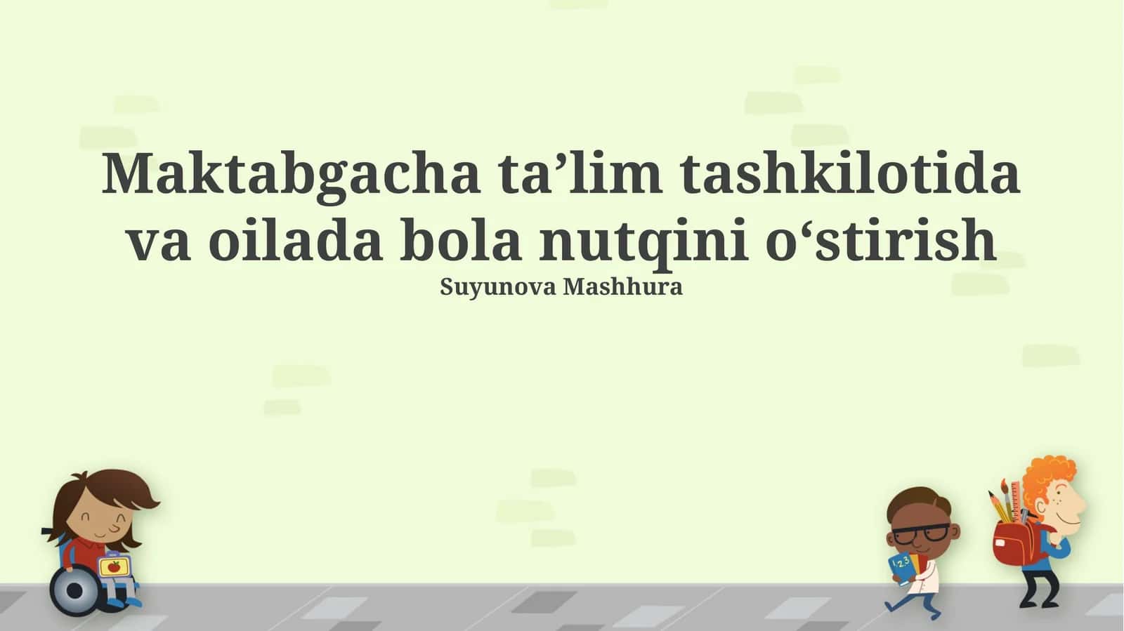 Bolaning nutqini rivojlantirish 1
