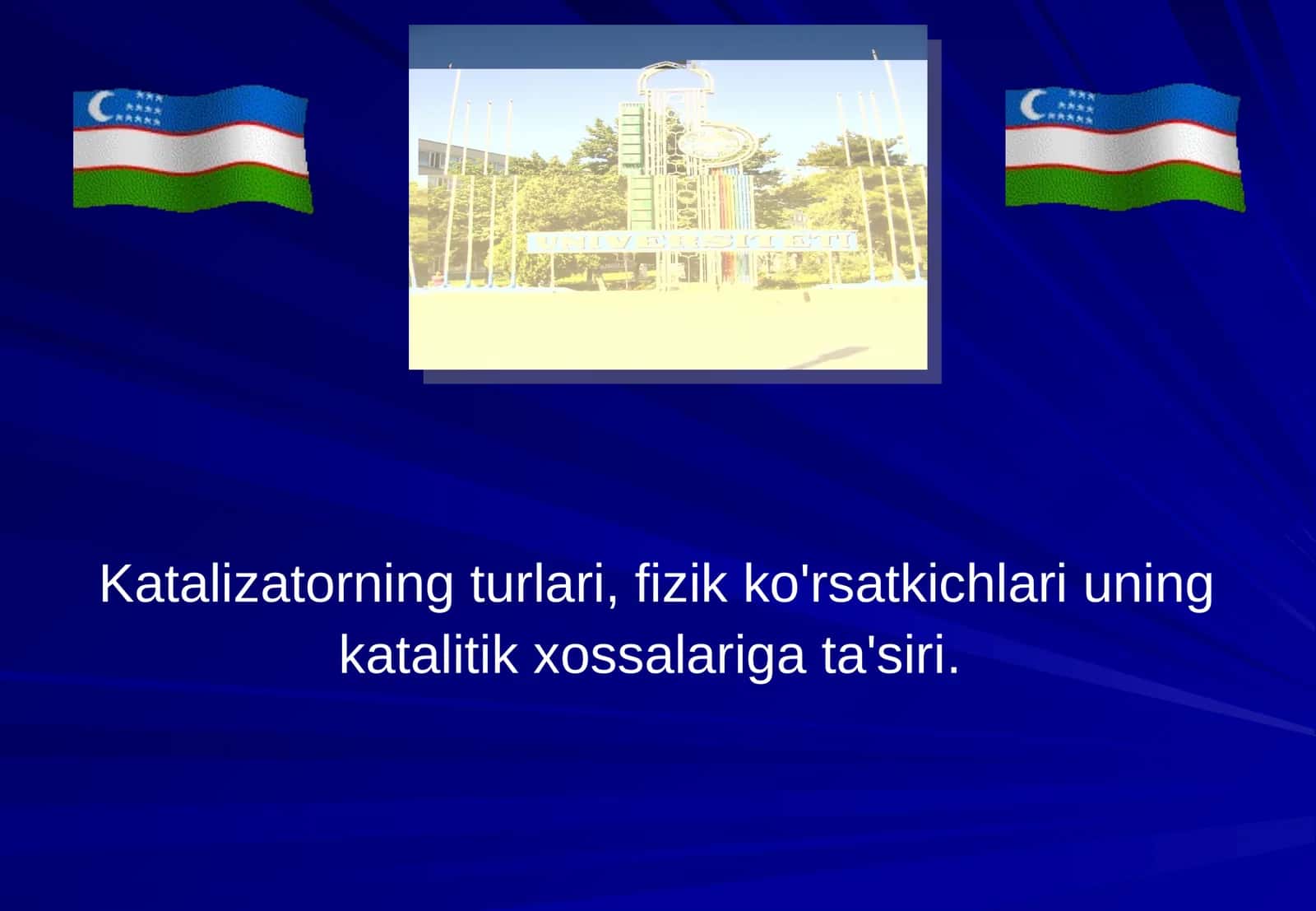 Katalizatorning turlari, fizik ko'rsatkichlari uning katalitik xossalariga ta'siri. 1