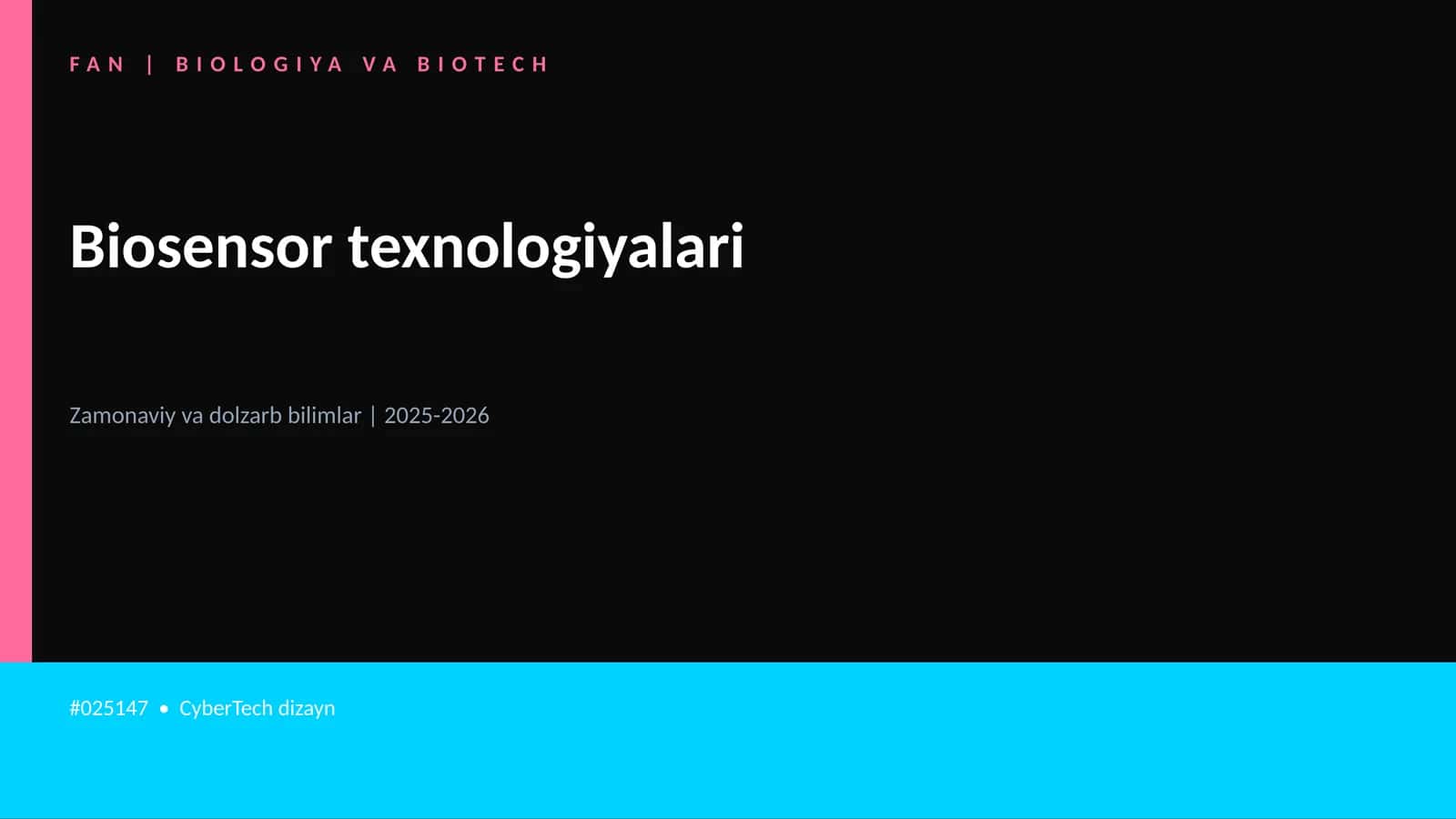 Biosensor texnologiyalari 1