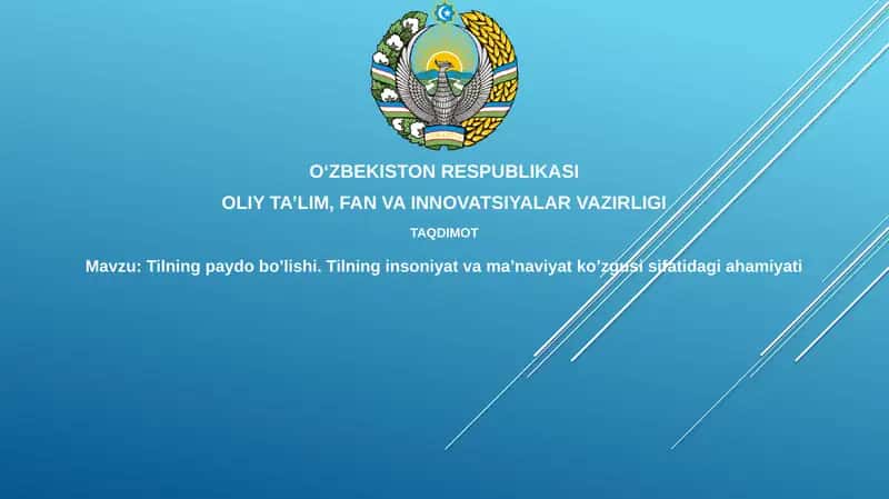 Tilning paydo bo'lishi va evolyutsiyasi 1