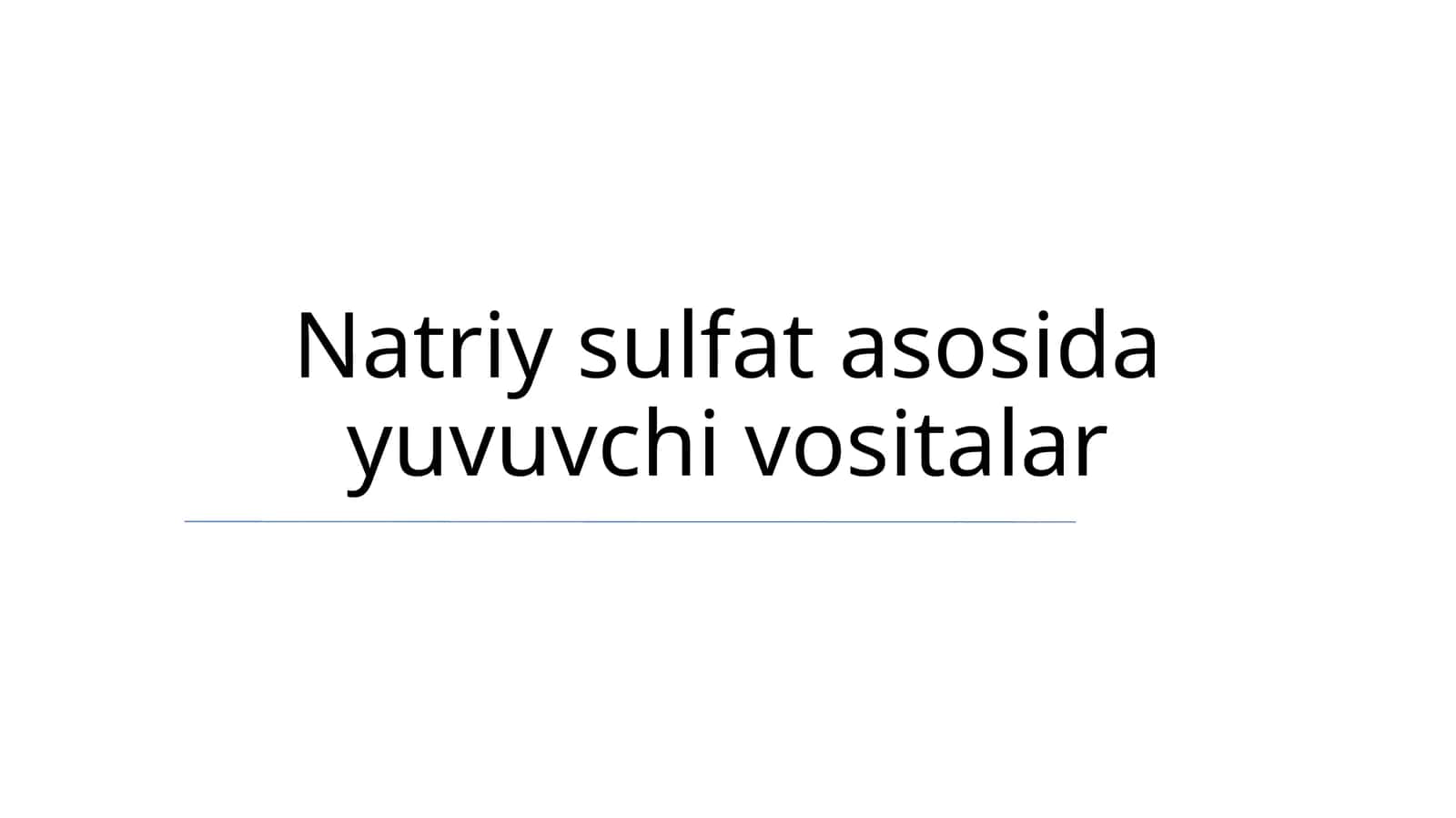 Natriy sulfat asosida yuvuvchi vositalar 1