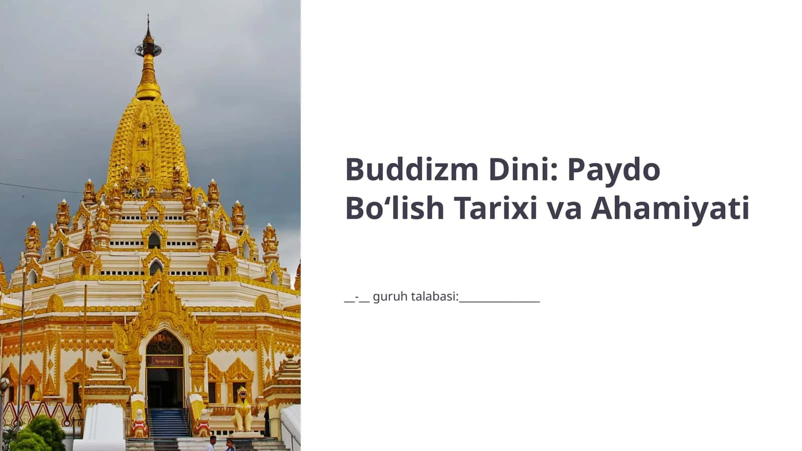 Buddizm dining paydo bo'lishi 1