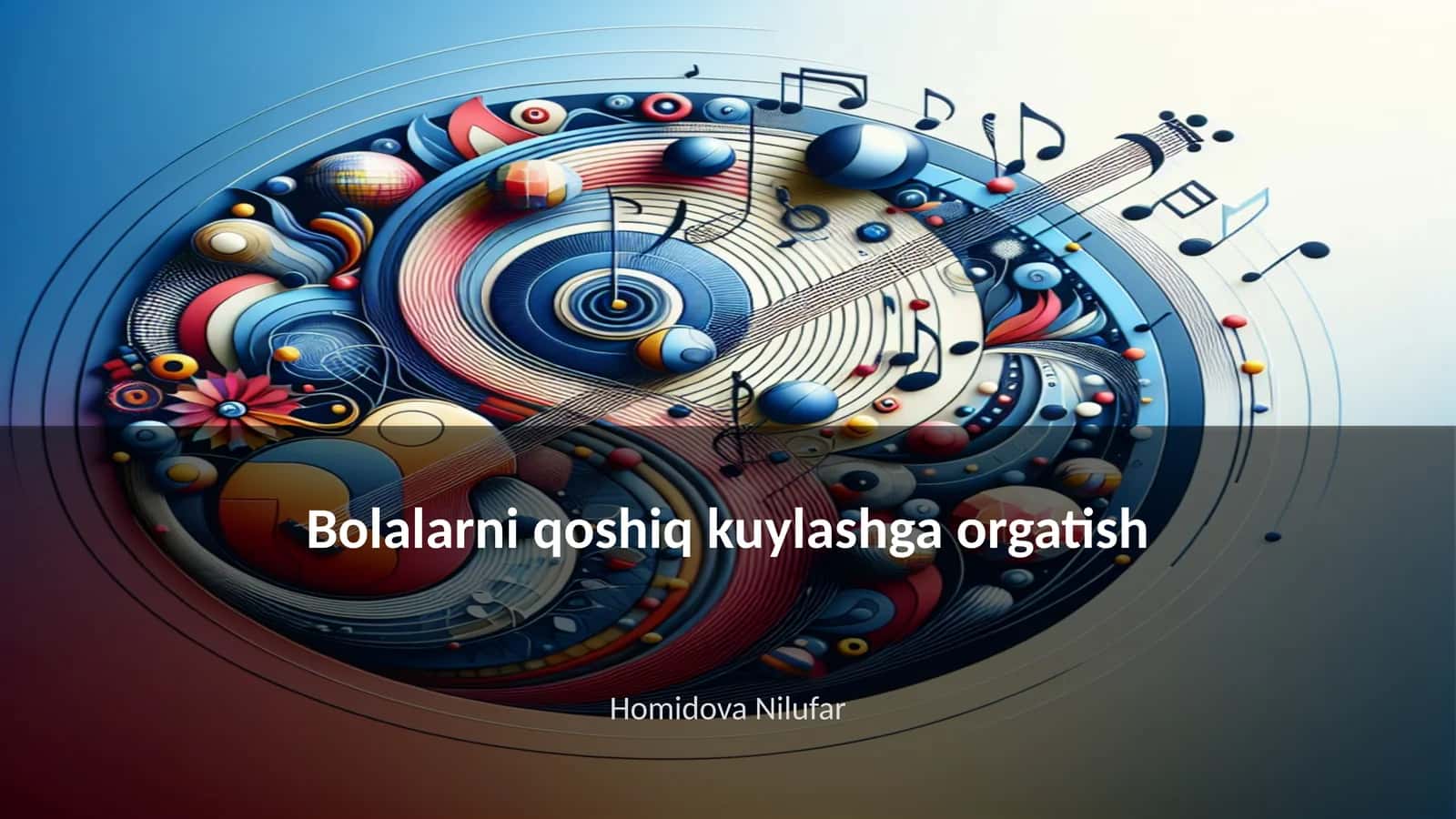 Bolalarni qoshiq kuylashga orgatish 1