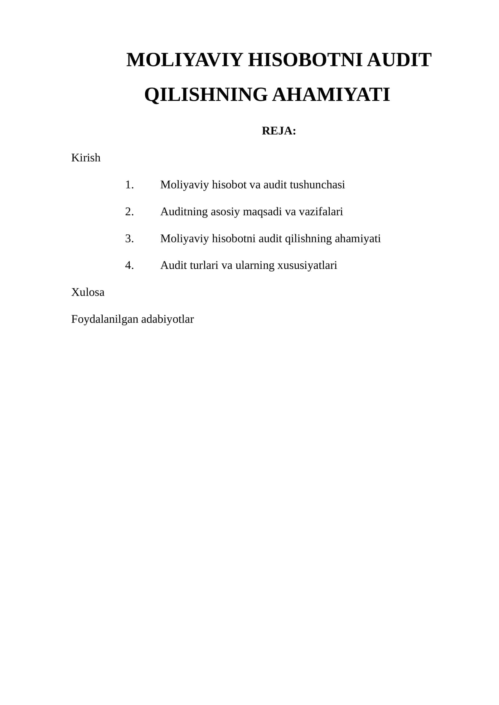 MOLIYAVIY HISOBOTNI AUDIT QILISHNING AHAMIYATI 1