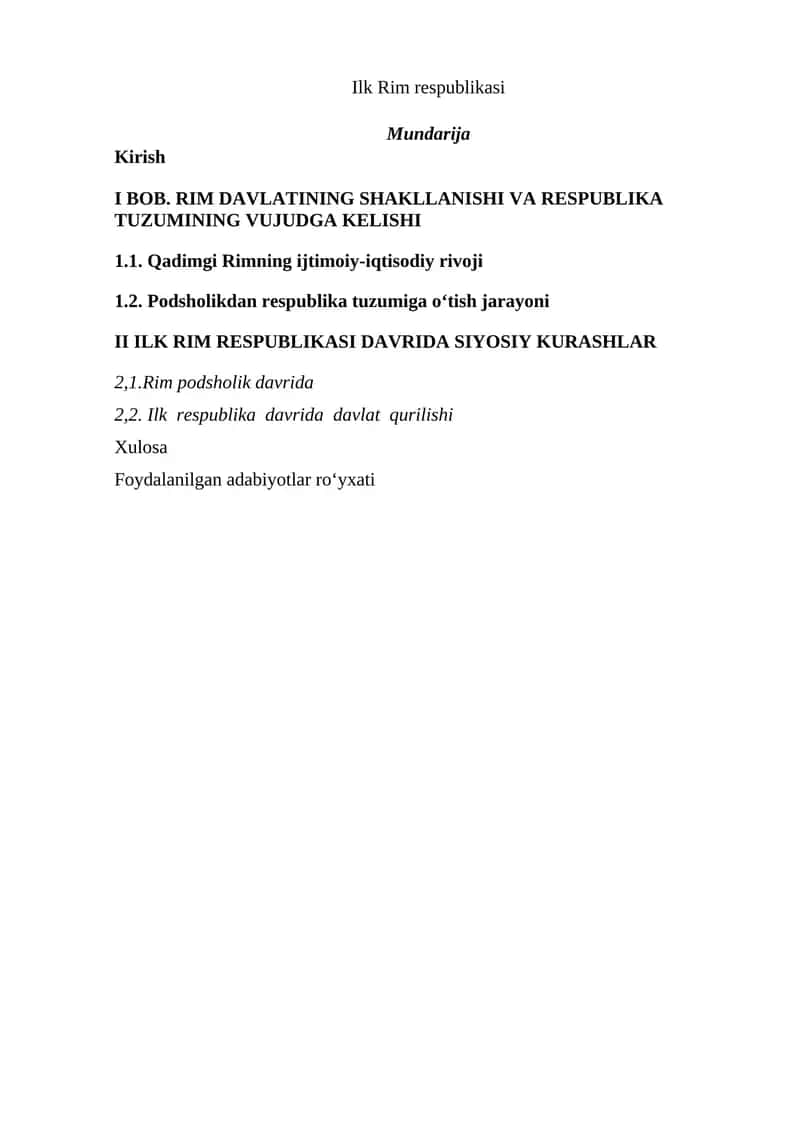 Ilk Rim respublikasi 1