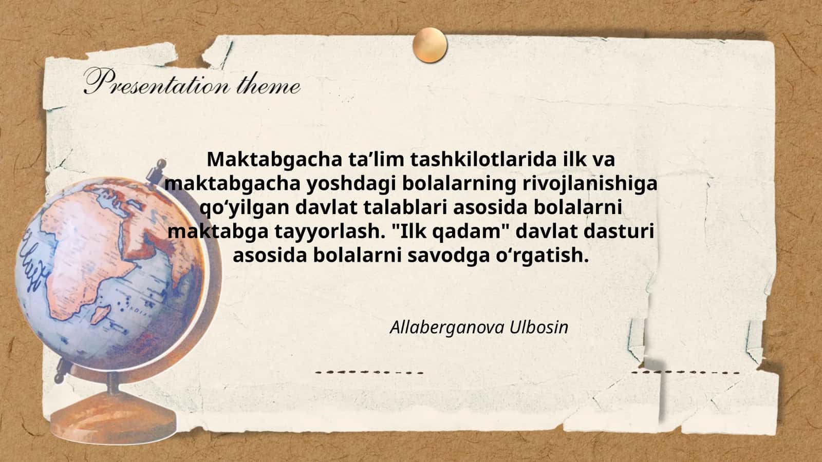 "Ilk qadam" davlat dasturi 1