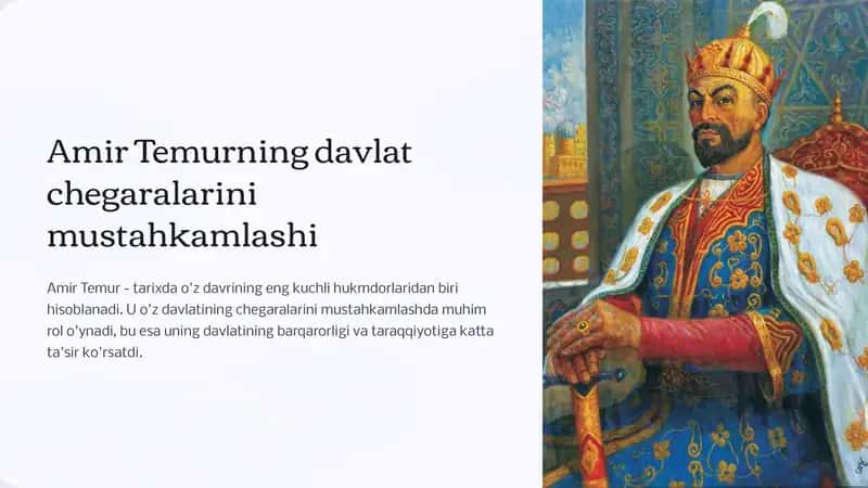 Amir Temurning davlat chegaralarini mustahkamlashi 1
