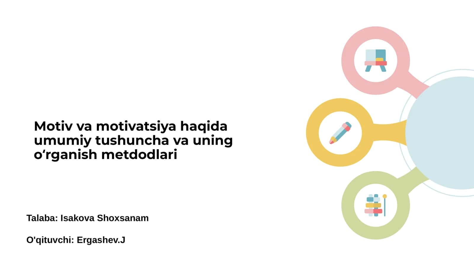 Motiv va motivatsiya haqida umumiy tushuncha va uning oʻrganish metdodlari 1