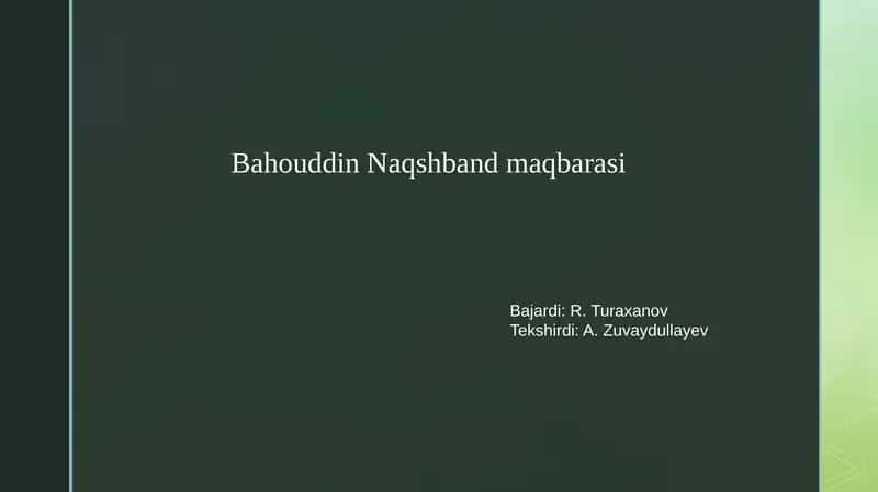 Bahouddin Naqshband maqbarasi 1