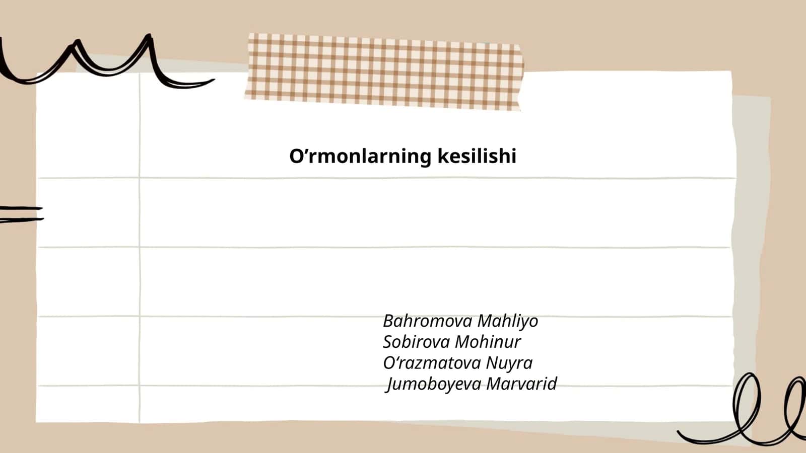 O’rmonlarning kesilishi 1