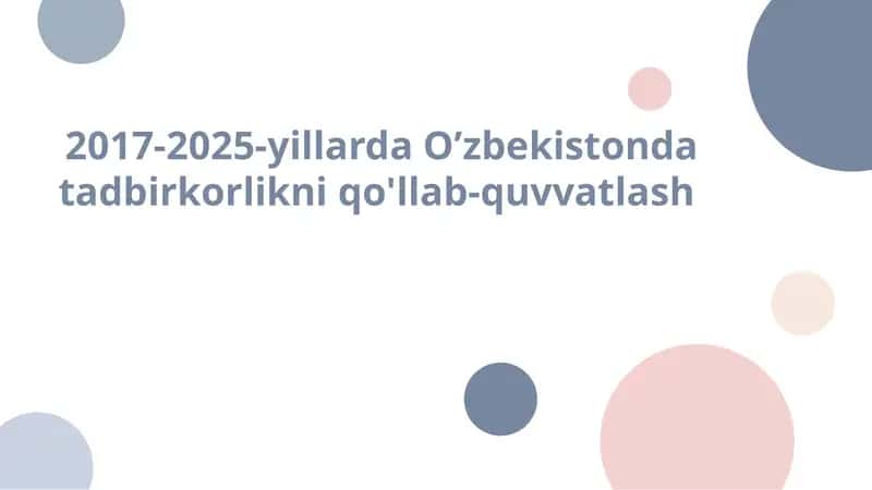 2017-2025-yillarda O’zbekistonda tadbirkorlikni qo'llab-quvvatlash 1