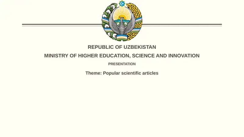 Popular scientific articles 1