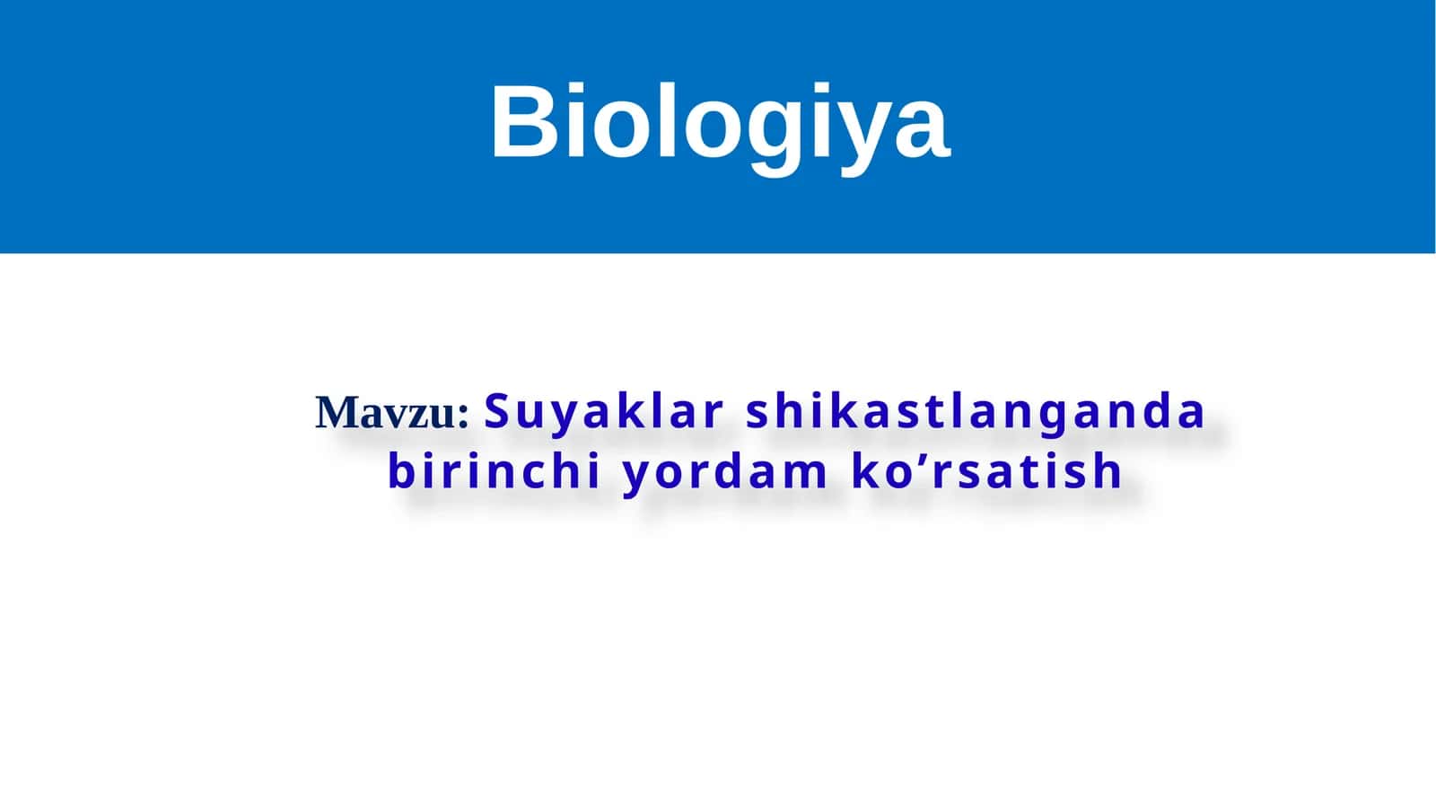 Suyaklar shikastlanganda birinchi yordam ko’rsatish 1