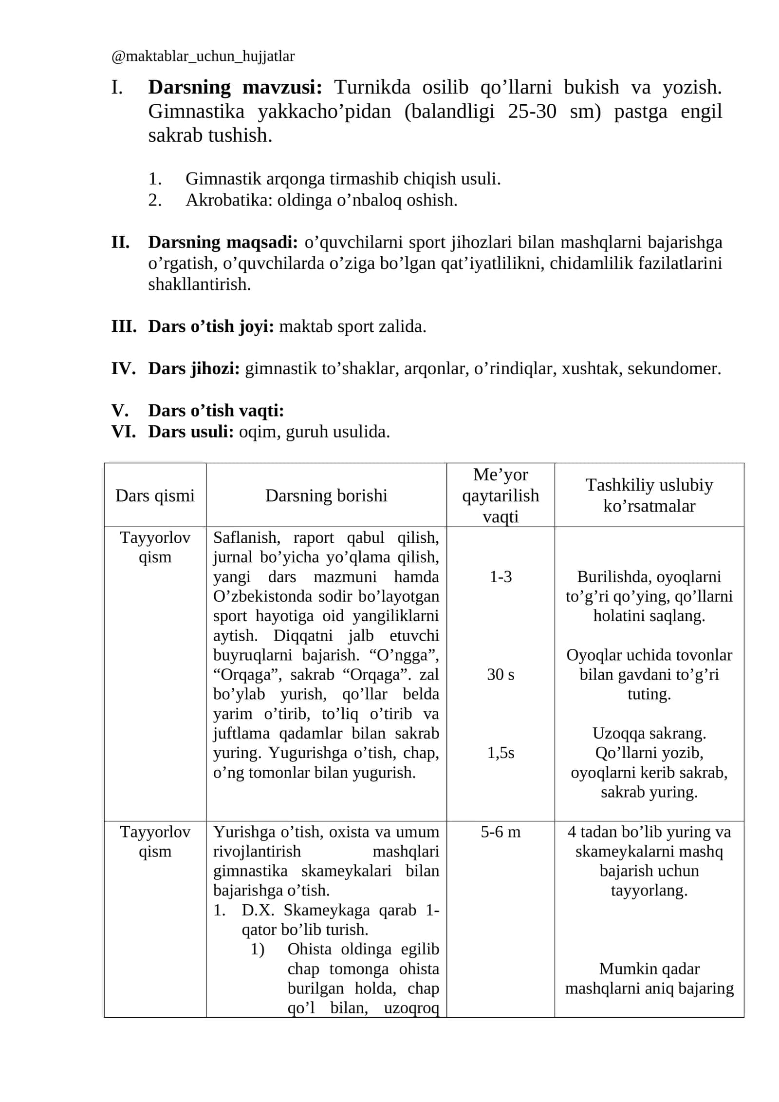 Turnikda osilib qo'llarni bukish va yozish 1