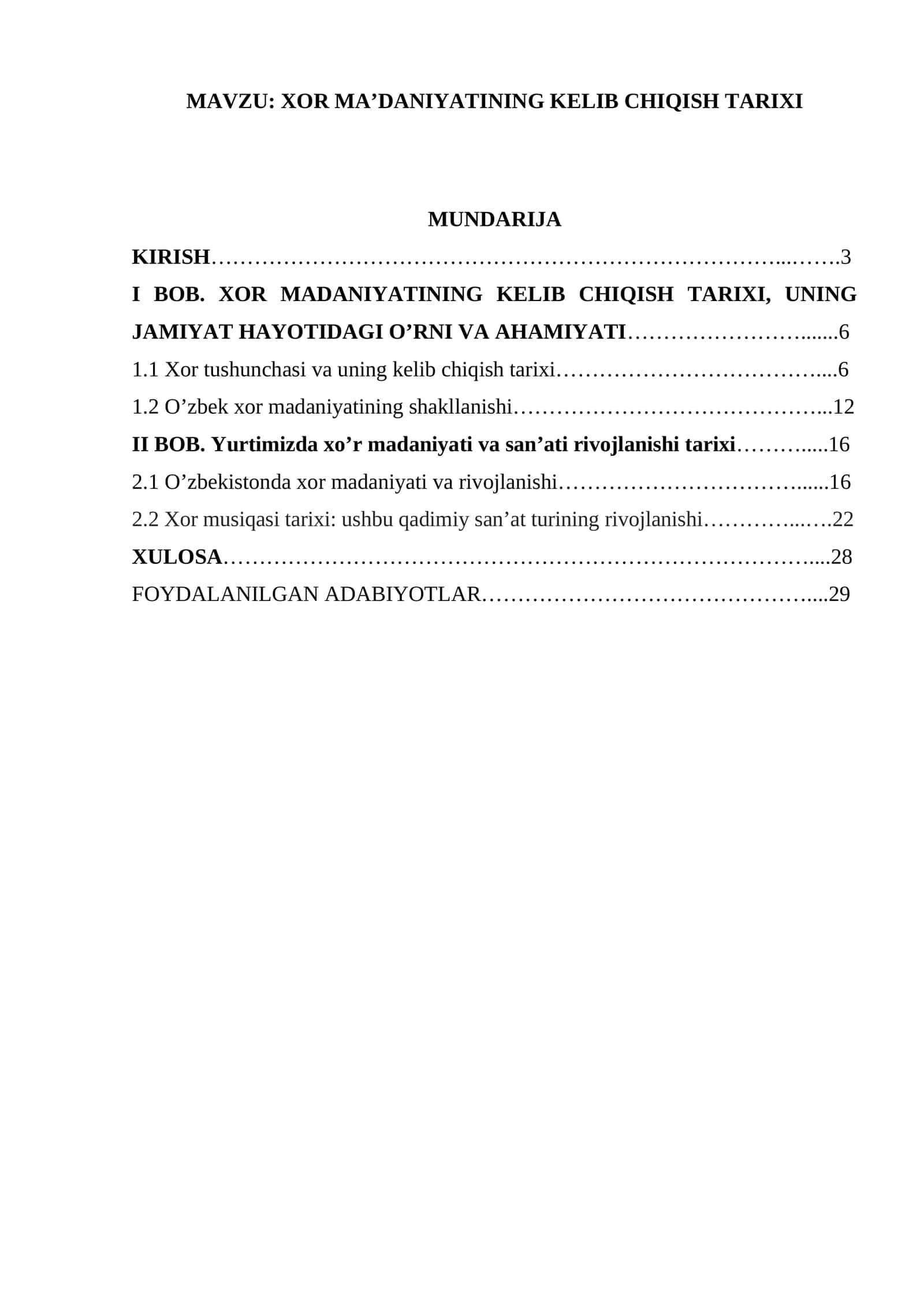 XOR MA’DANIYATINING KELIB CHIQISH TARIXI 1