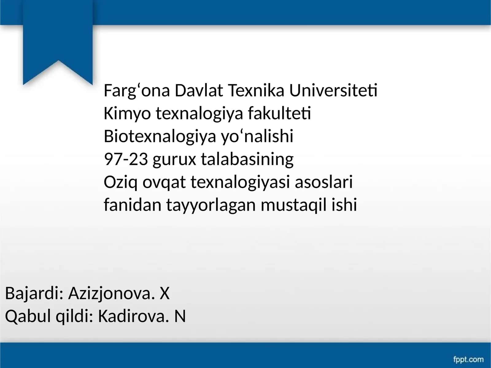Biotexnalogiya yoʻnalishi 1