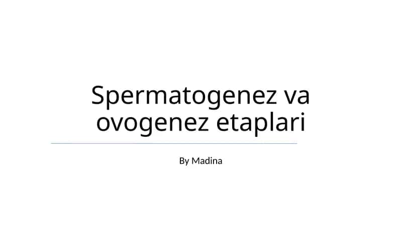 Spermatogenez va ovogenez etaplari 1