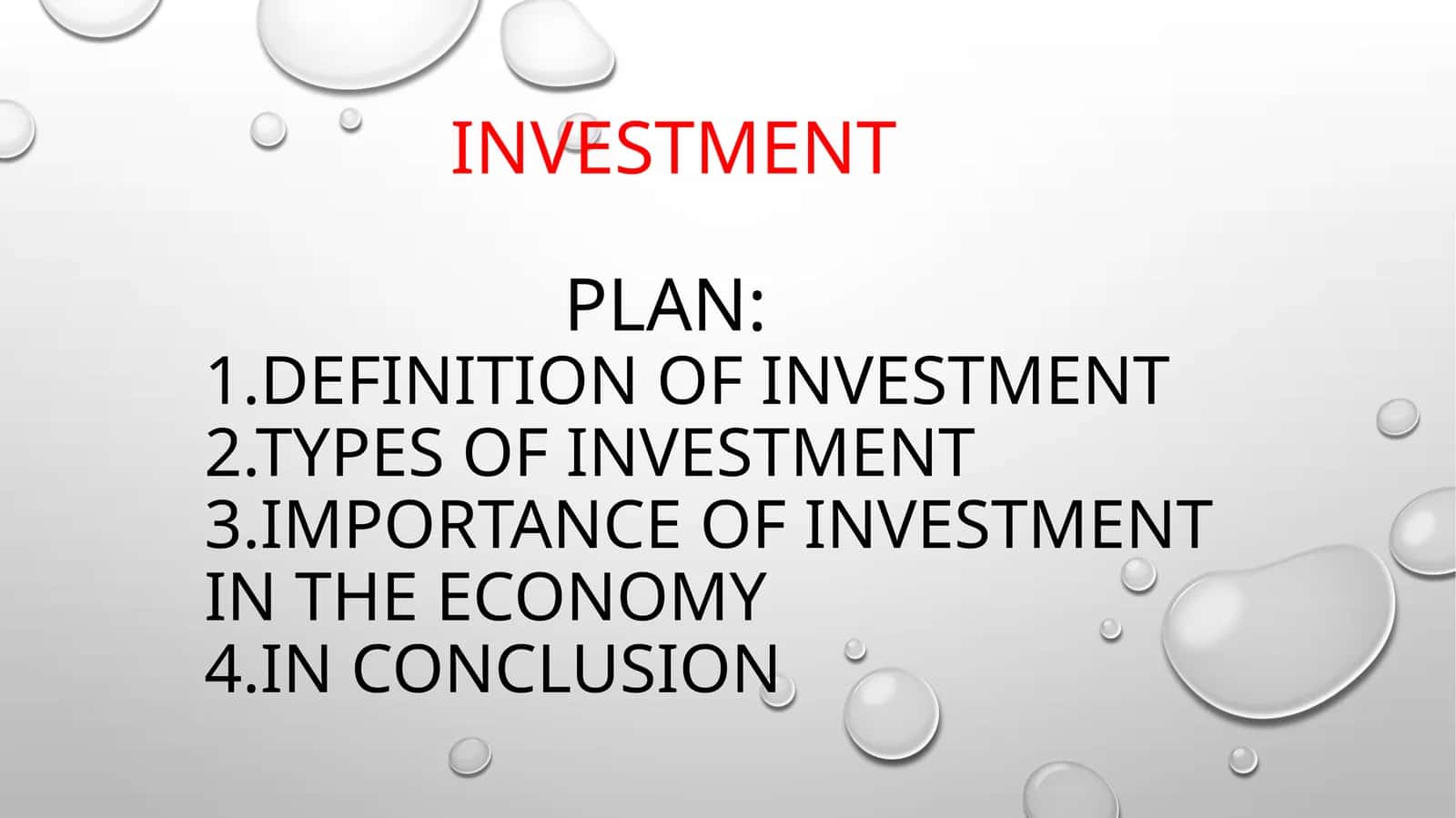 Investment Plan 1