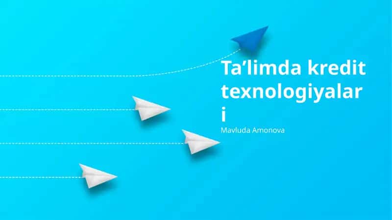 Ta'limdagi kredit texnologiyalari: asosiy tushunchalar 1