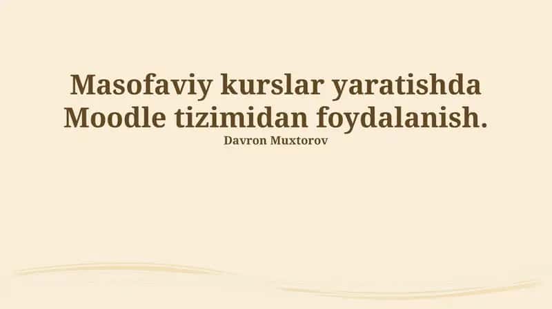 Moodle tizimi 1