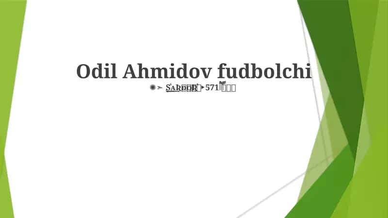 Odil Ahmidov fudbolchi 1