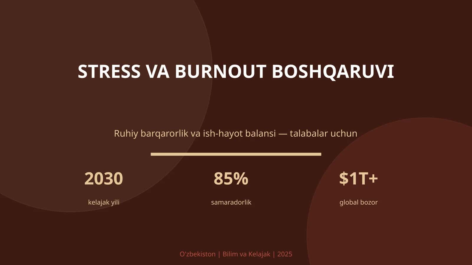 STRESS VA BURNOUT BOSHQARUVI 1