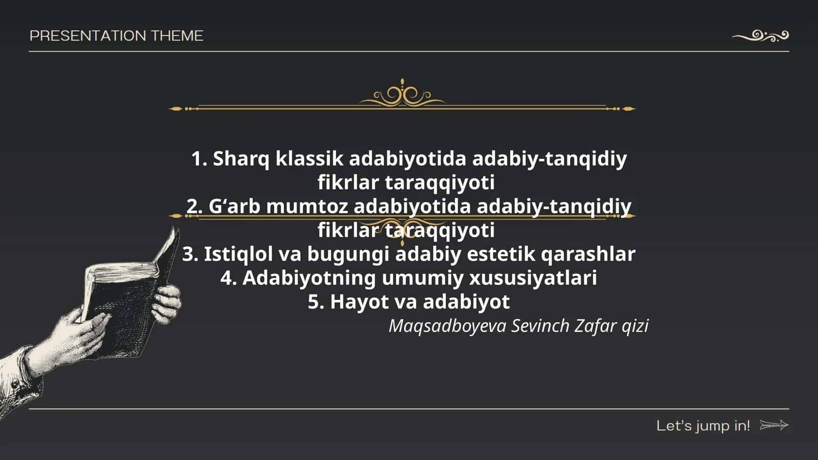 Sharq klassik adabiyotida adabiy-tanqidiy fikrlar taraqqiyoti 1