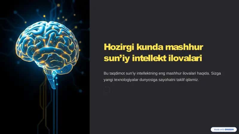 Hozirgi kunda mashhur sun’iy intellekt ilovalari 1