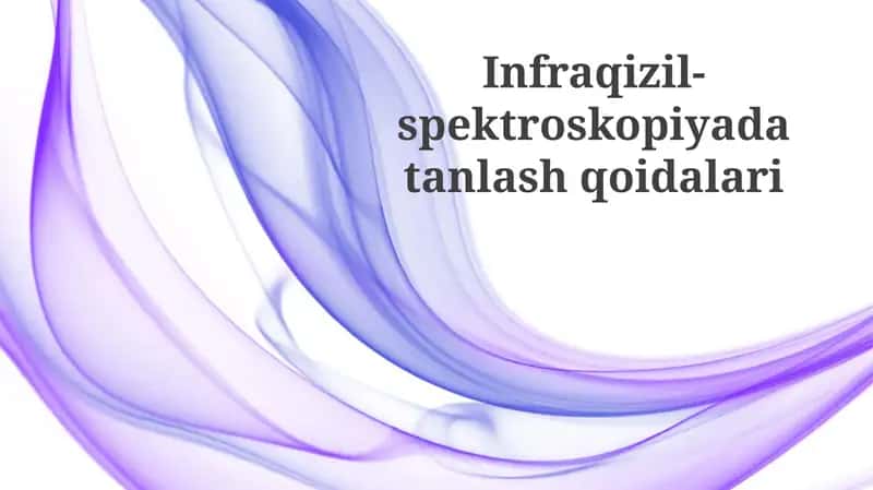 Infraqizil-spektroskopiyadatanlashqoidalari 1