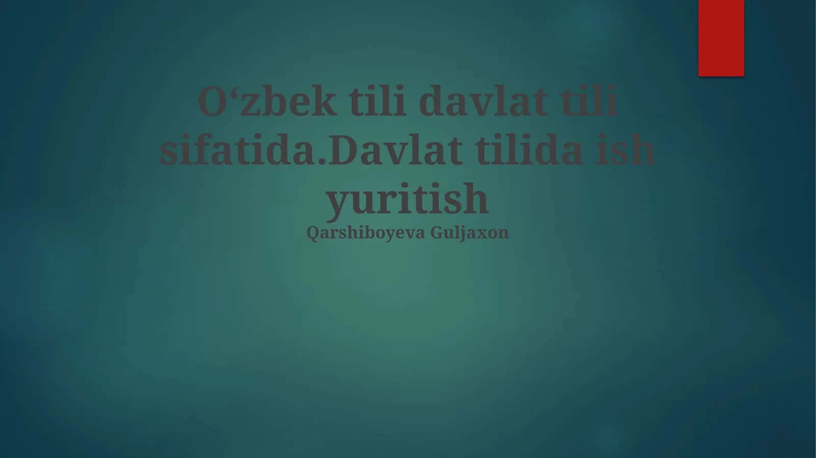 Davlat tilida ish yuritish 1