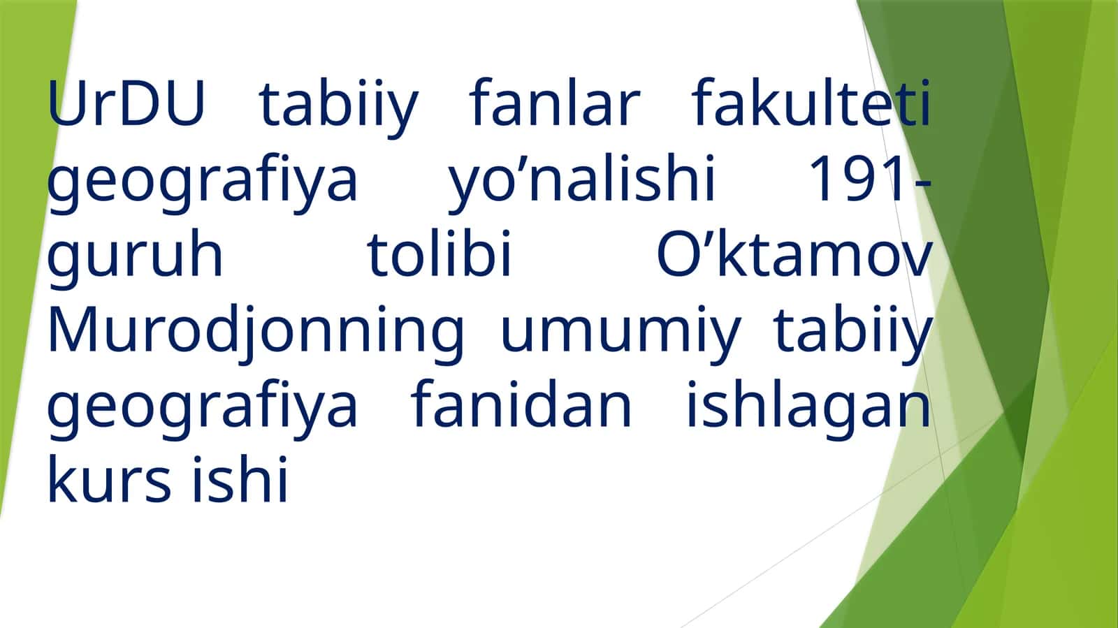 Gidrosfera va uning tarkibiy qismlari 1