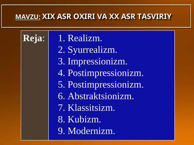XIX ASR OXIRI VA XX ASR TASVIRIY 1